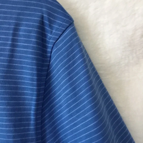 Calvin Klein Striped Blue Men Polo Shirt - Picture 8 of 14